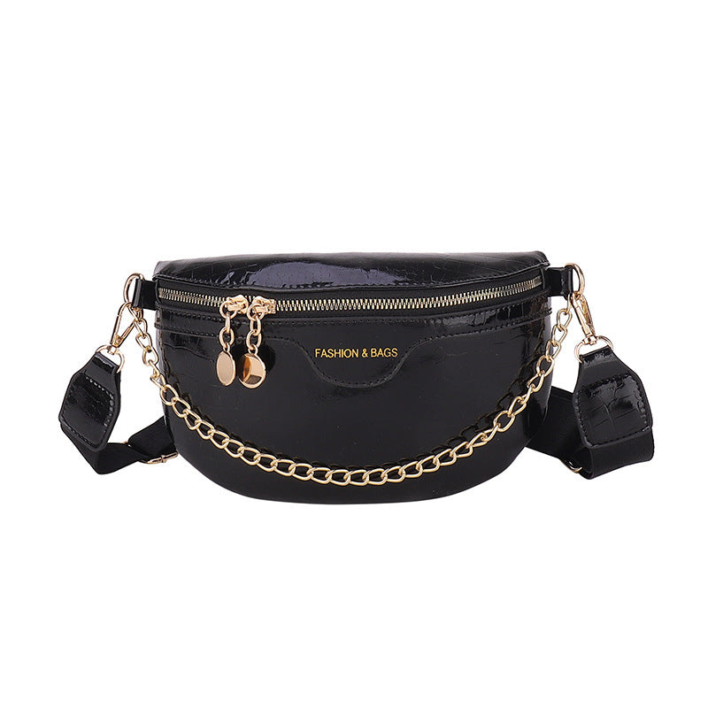 Shiny Chest Bag WesternWide Shoulder Strap Shoulder Bag