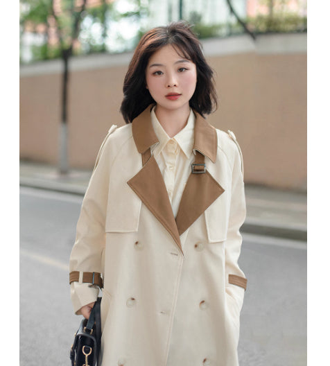 Retro Petite Below-the-knee British-style Drapey Midi Coat