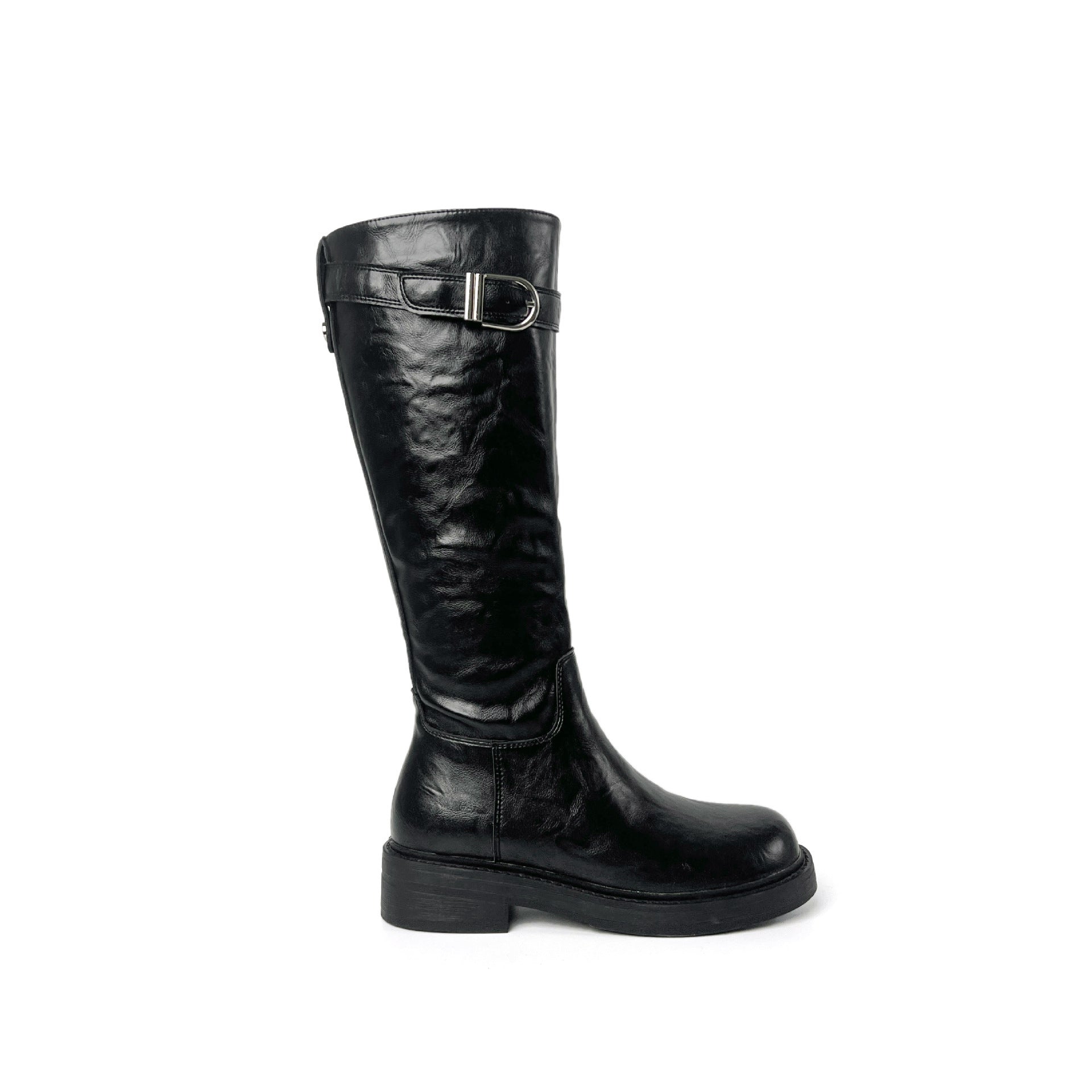 Women's Knee-high Black High-end Martin Boots