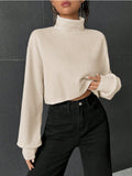 Stylish Casual Long-sleeve Solid-color Stand-up Collar