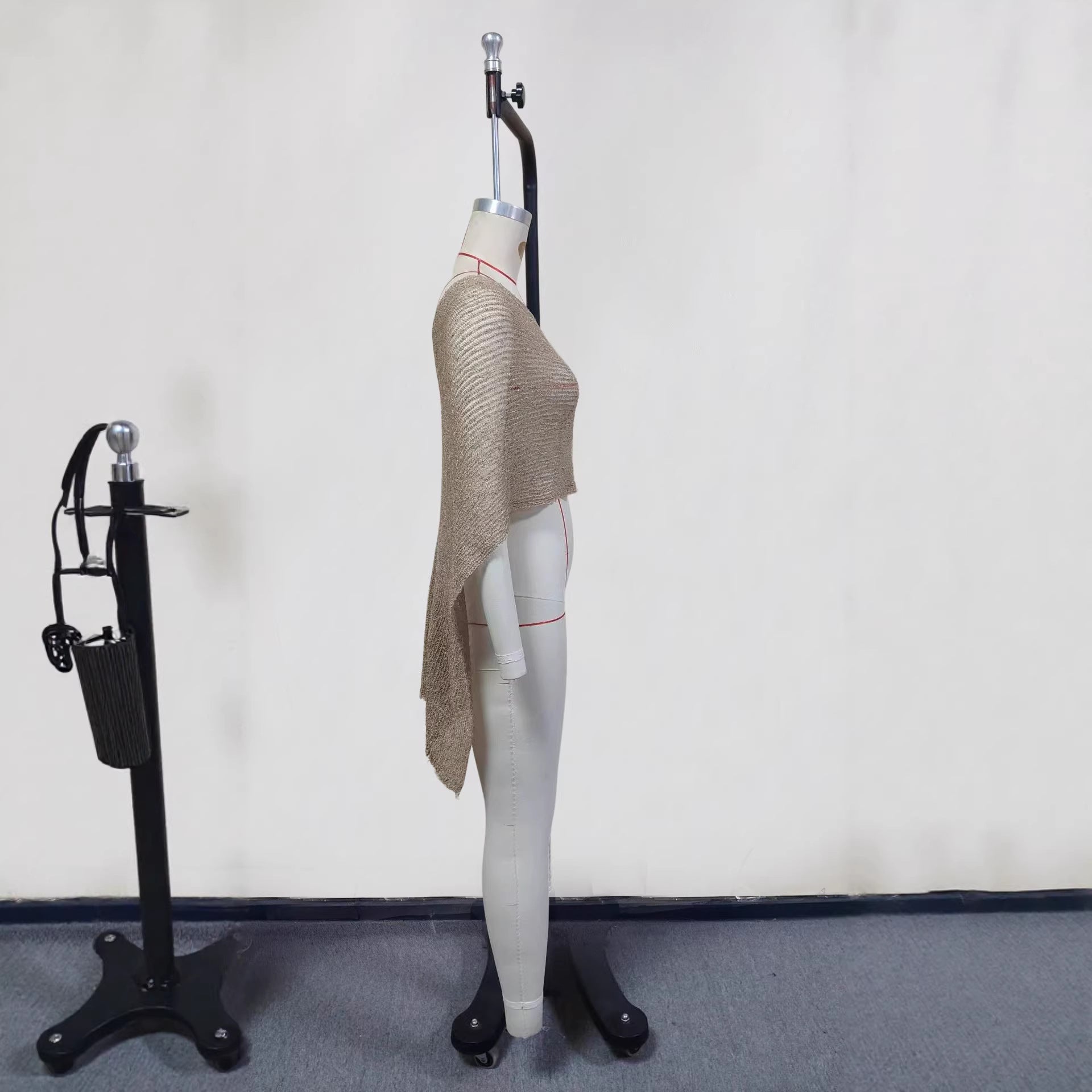 Round Neck Long Sleeve Slim Fit Pencil Skirt