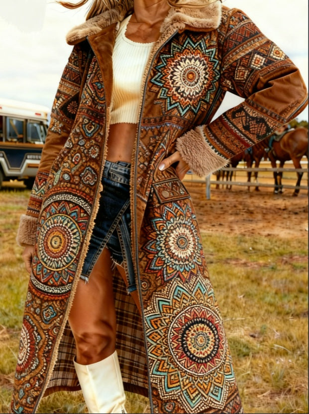 Women's New Long Sleeved Large Woolen Overcoat