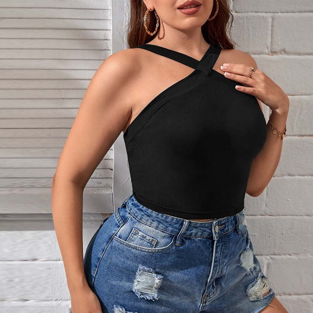 New Slim-fit Short Sexy Halter Top