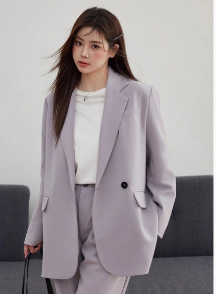 Slightly Plump Mm High-end Accent Casual Suit Set Loose Two-piece Suit