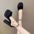 Summer autumn Chunky-heel Platform Ultra-high Heel Shoes For Petite Women