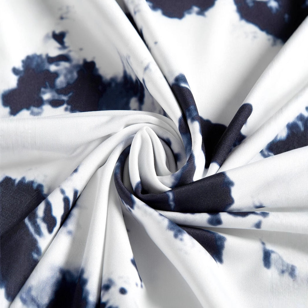 Women's New Casual Round Neck Printed Long Sleeve Mid-length Top