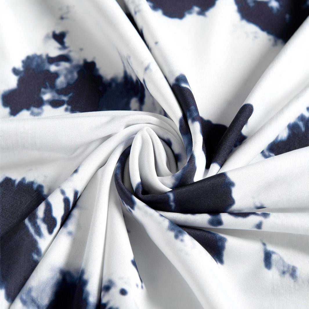 Women's New Casual Round Neck Printed Long Sleeve Mid-length Top