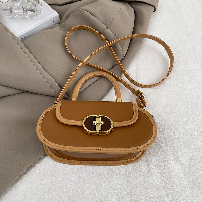 Premium Retro Matte Tote Bag Autumn Crossbody Mini Round Bag