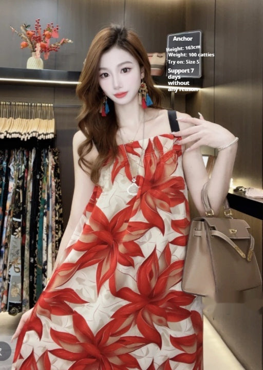 Ladies' Polyester Printed Dress