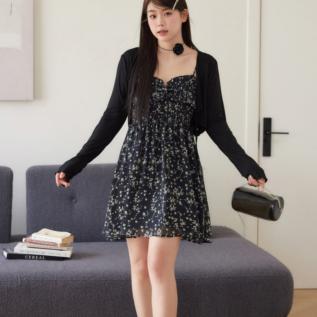 French Romantic Floral Camisole Dress