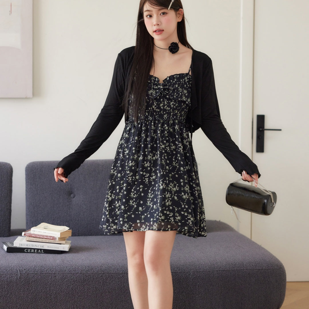 French Romantic Floral Camisole Dress
