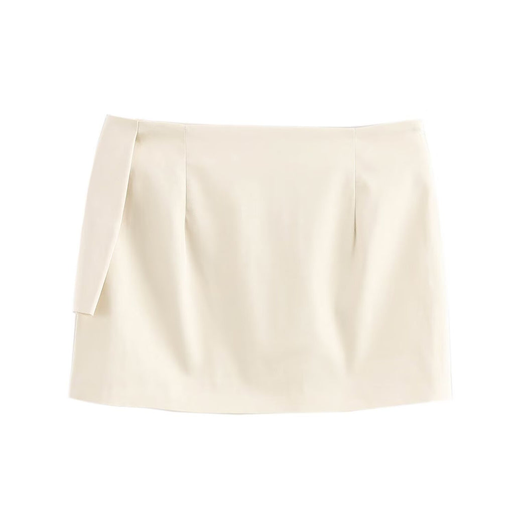 European And American Autumn New Fashion All-matching Bowknot Decoration Mini Skirt