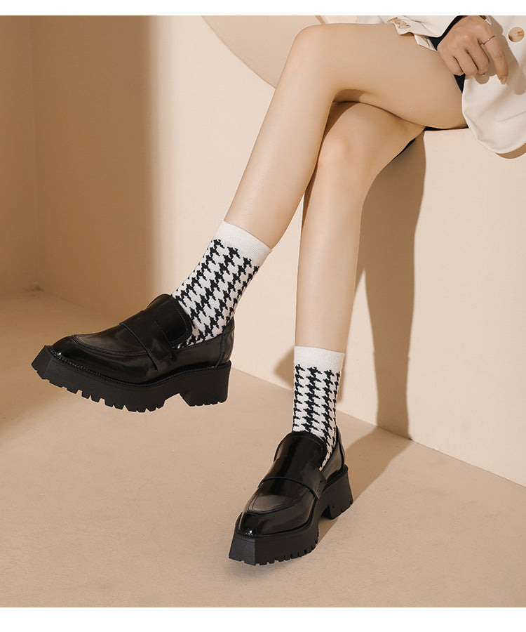 Niche Design Retro Mary Jane Shoes For Women Square Toe Shallow Mouth