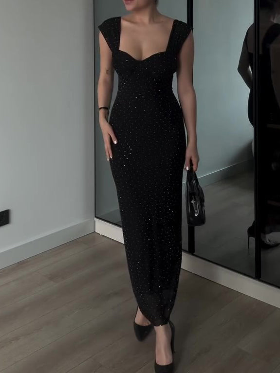 Sexy Diamond-studded Slip Dress