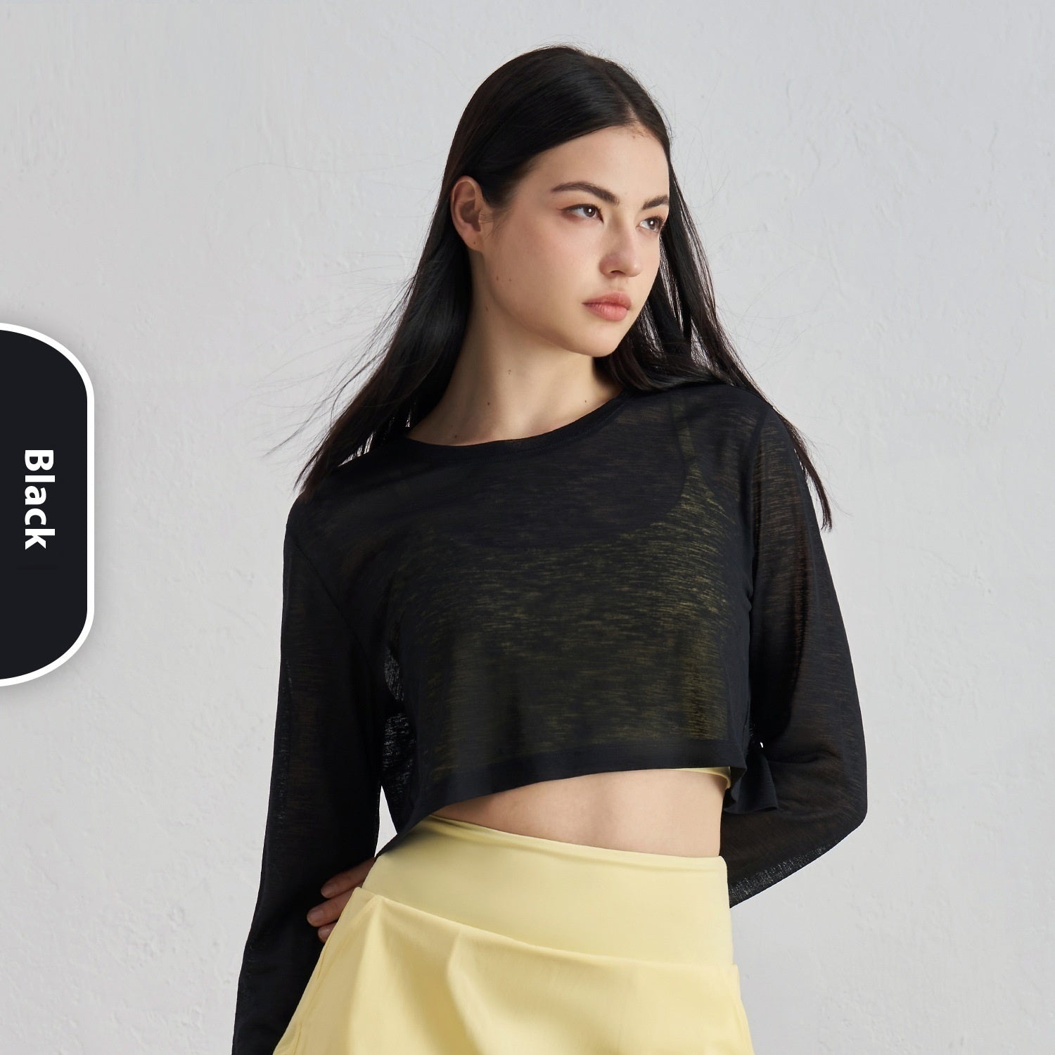 Bunchy Yarn Spring And Summer Loose Midriff Outfit Sports Long Sleeves Outerwear