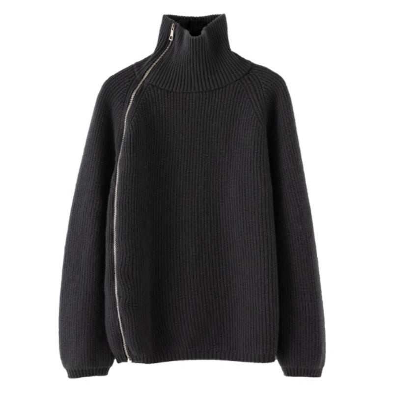 Ladies High Neck Long Sleeve Sweater