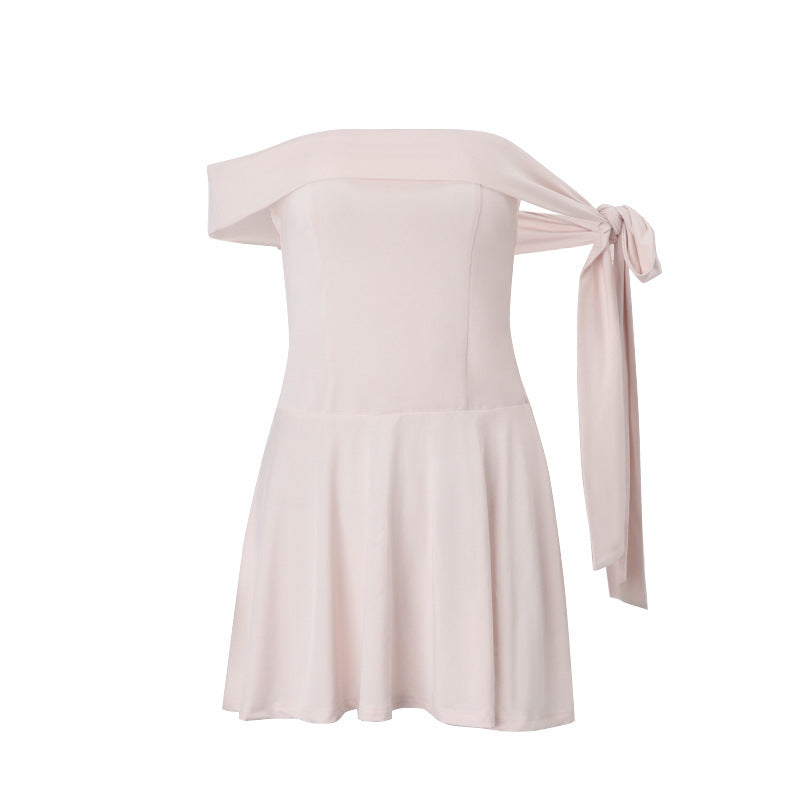 Off-shoulder Bow Girl Dress Europe And America