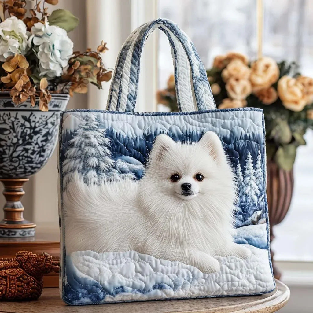 300g Canvas Dog-Printed Tote And Shoulder Bag