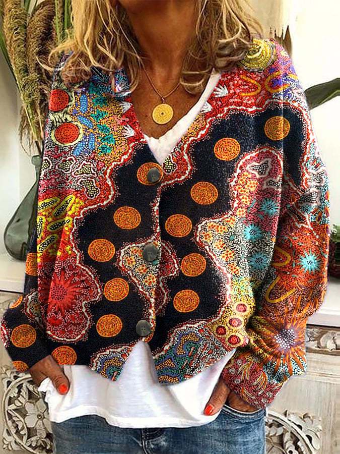 Autumn And Winter Large V-neck Cardigan Short Long Sleeve