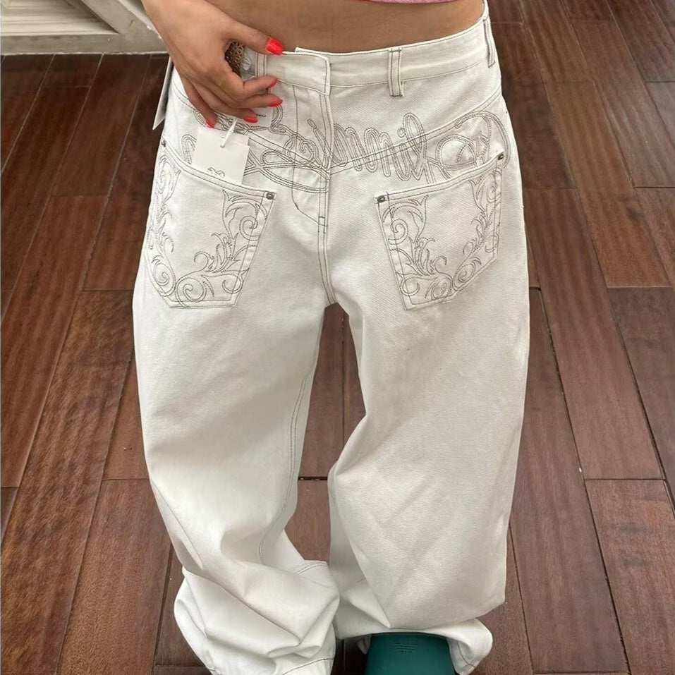 Premium High-waisted Straight-leg Jeans For Women