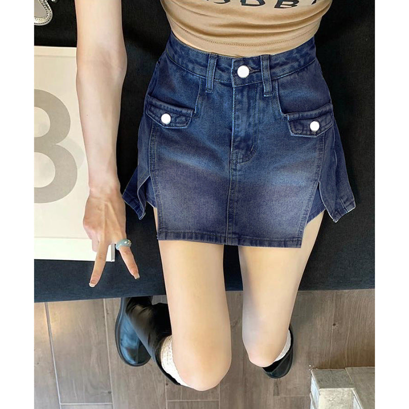 High-street Casual All-match Denim Skort
