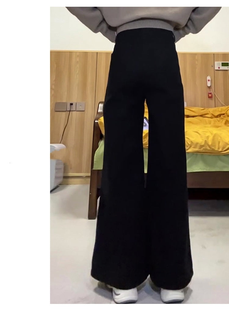 Women's Loose Solid Color Wide Leg Jeans
