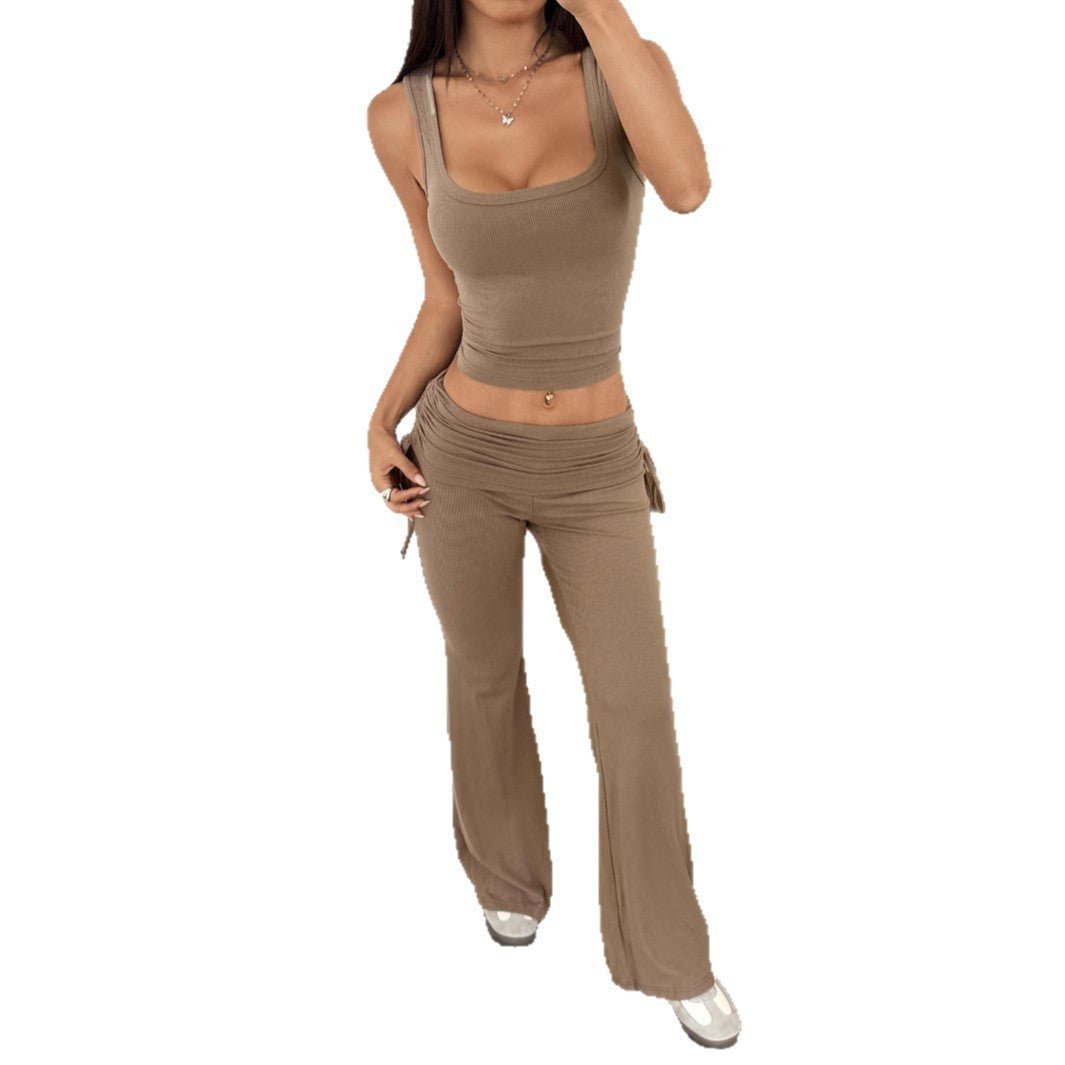 Y2g Sports Style Solid Color Women's Trousers Suit Women's Clothing