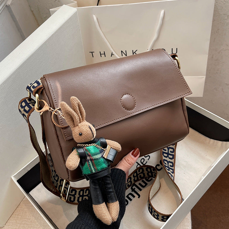 AutumnWinter Retro Wide-strap Crossbody Versatile Instagram-style Mini Square Bag