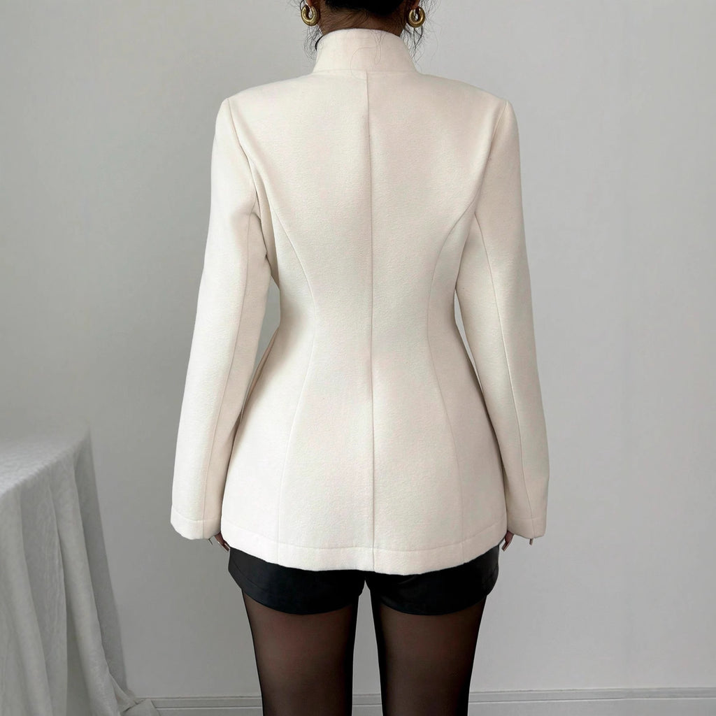 Tailored Wool Coat With Buttons