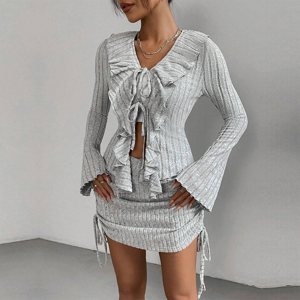 Women's Sexy Elegant Fashion Ruffled Slim-fit Suit