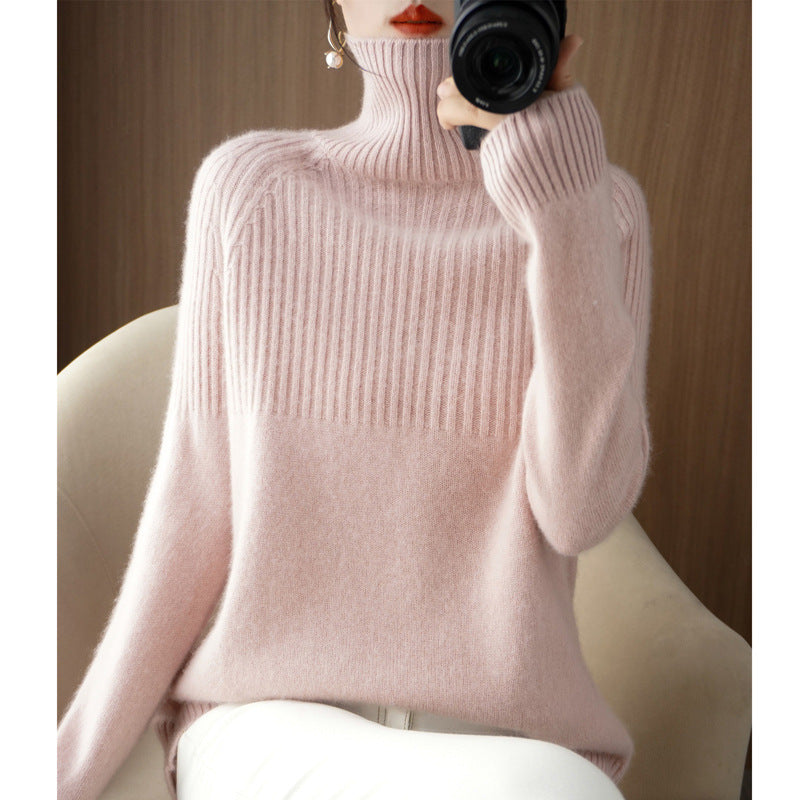 Loose High-neck Sweater Base Layer For Women