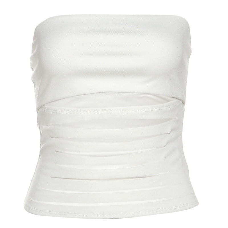 Solid Color Sexy Hot Girl Tube Top Vest