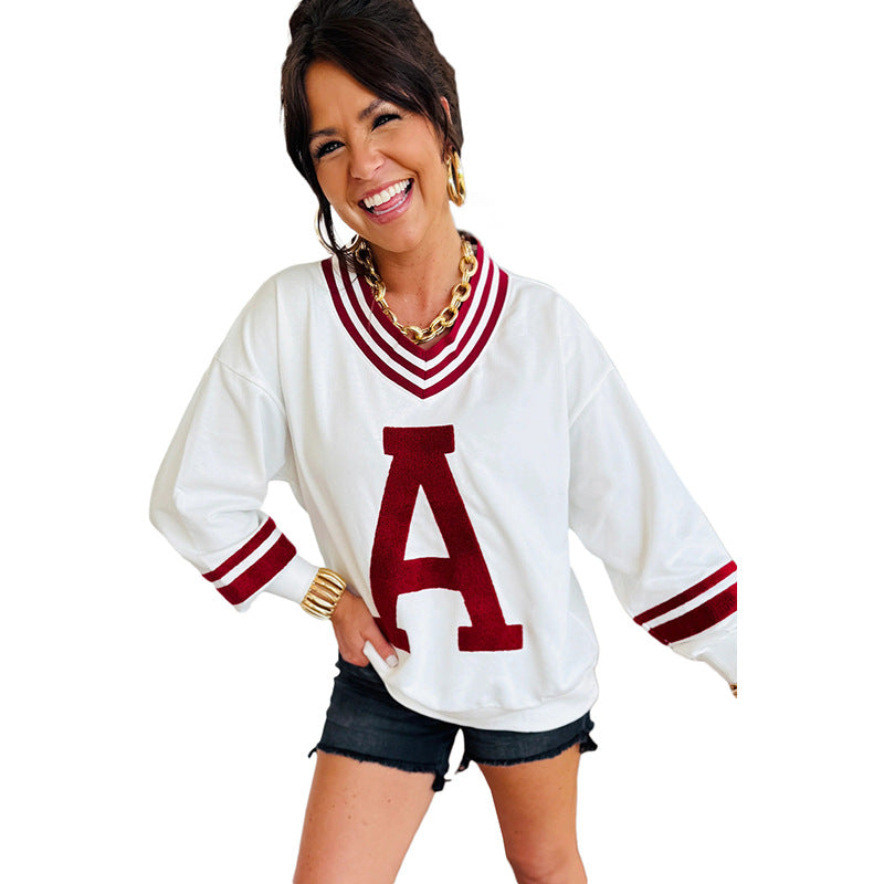 Casual Versatile Letter Print Pullover Hoodie