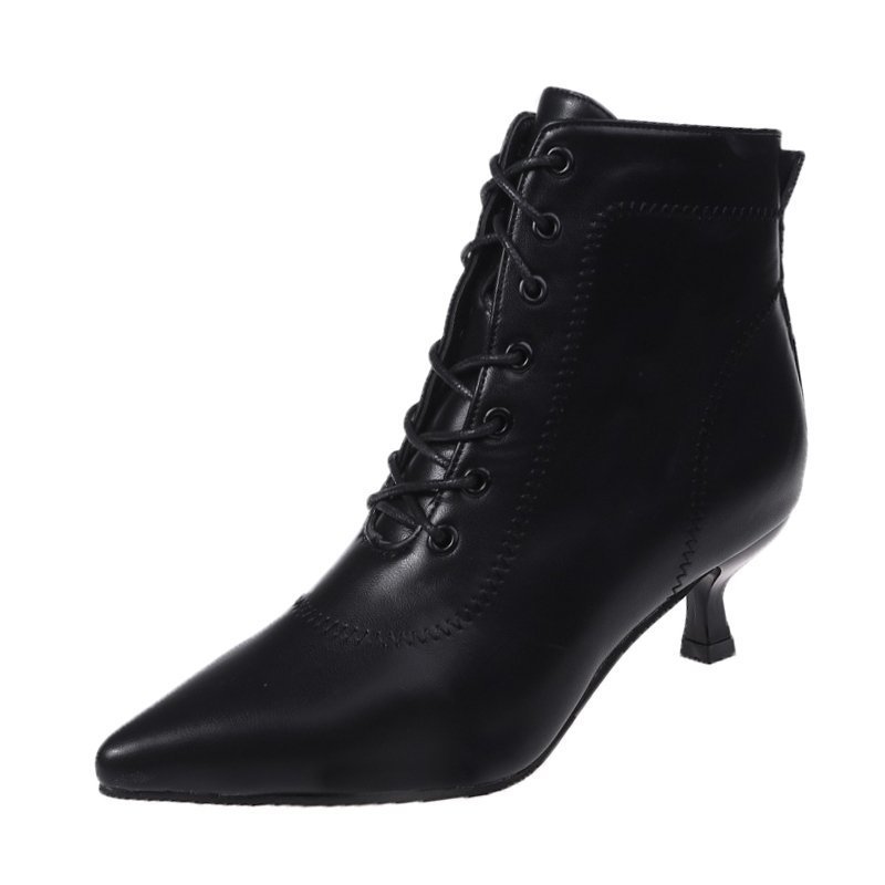 Womens Versatile Fashionable Pointed-toe Stiletto Boots