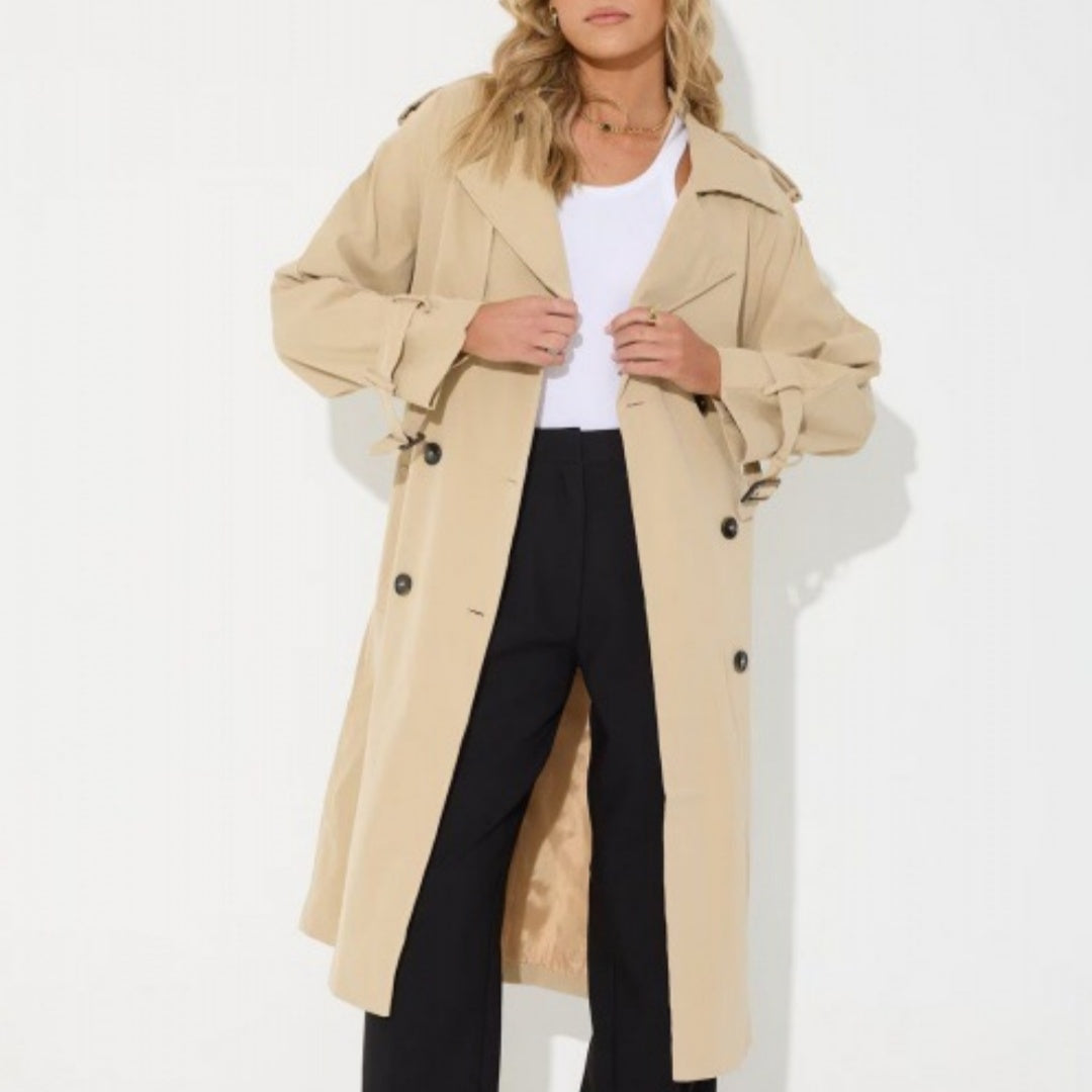Women's Fashion Casual Long Trench Coat