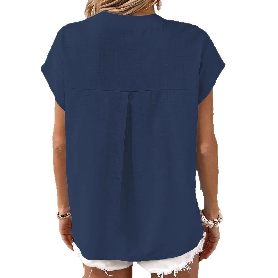 Retro Cotton And Linen Women's Casual Shirt