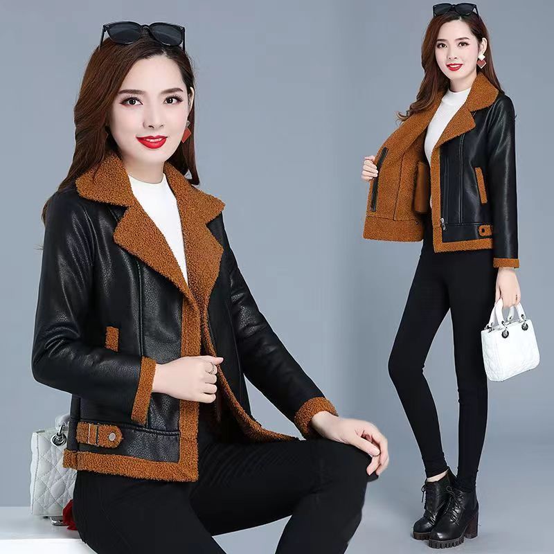 Womens Stylish Casual Padded Lambswool Coat