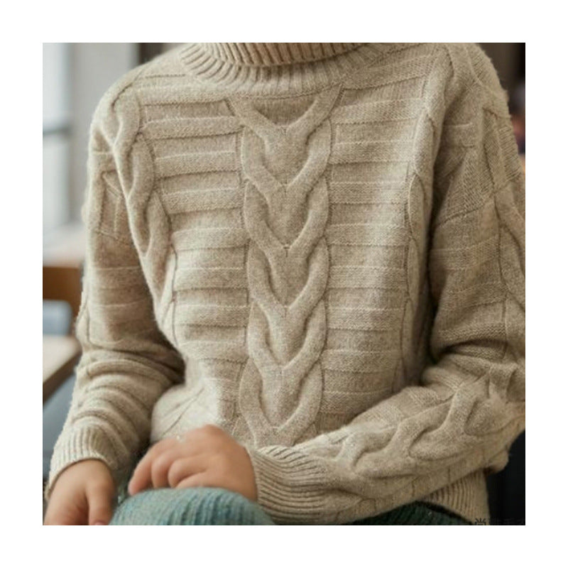 New Semi-high-neck Knit Sweater Stylish Classy And Elegant
