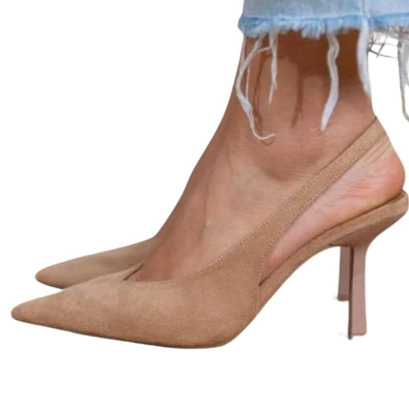 Stylish Pointed-Toe Plus-Size Slip-On Elegant Heels