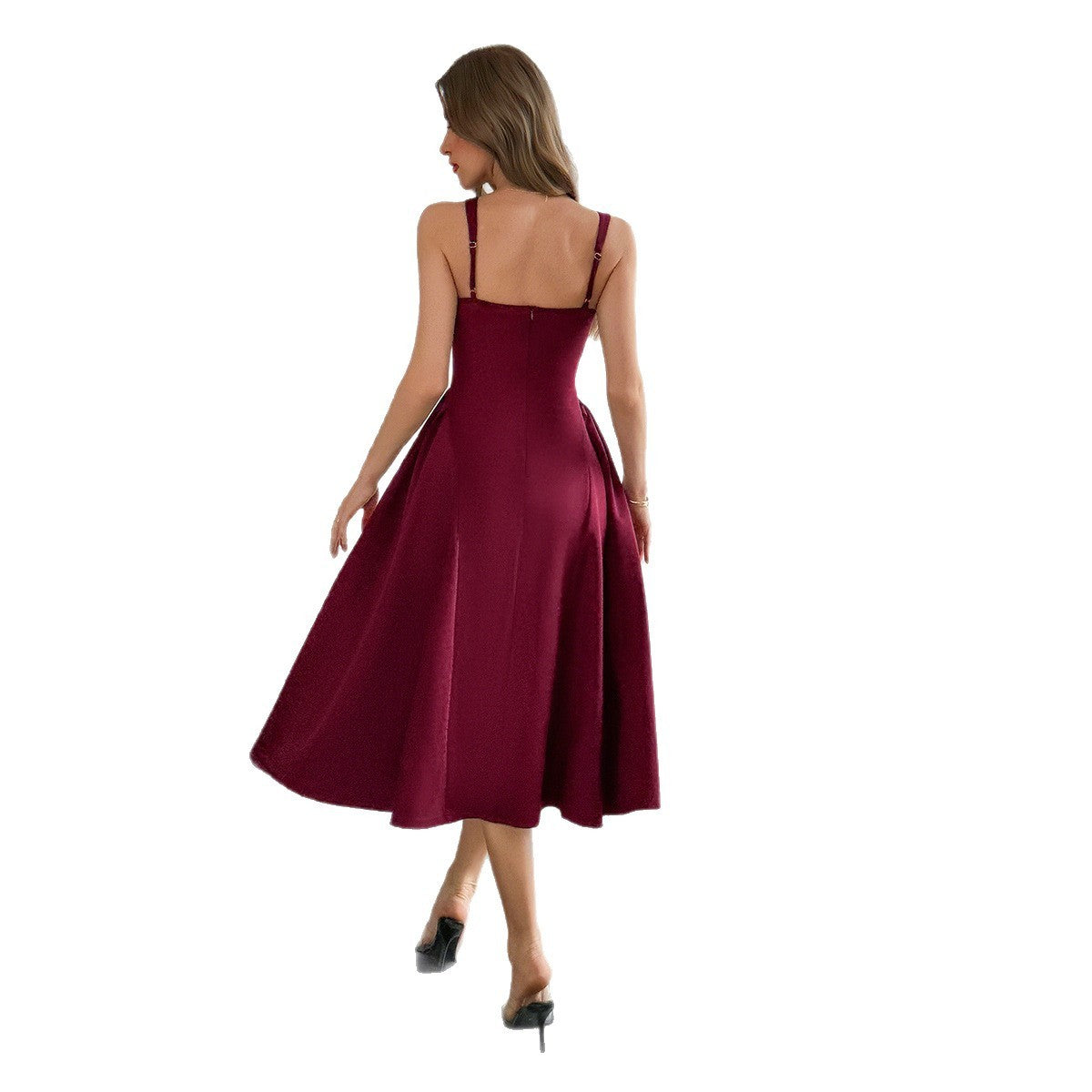 European And American Leisure Simple Camisole Line A Dress