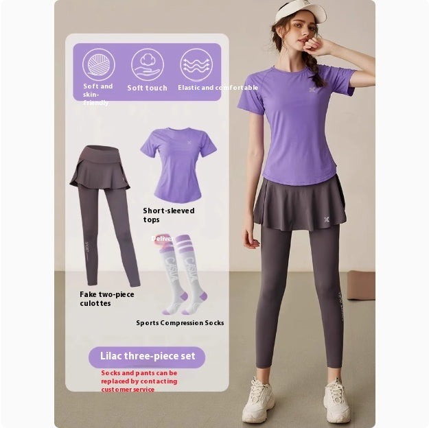 Morning Running Tennis Suit Gym Long-sleeved Top Yoga Suit