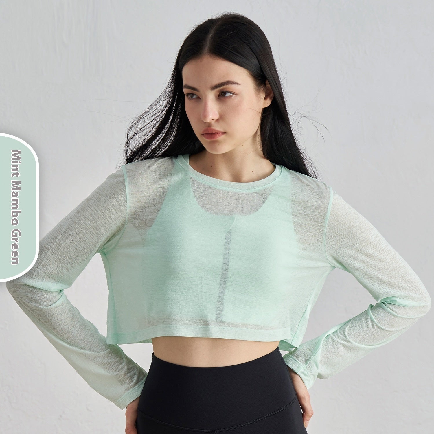 Bunchy Yarn Spring And Summer Loose Midriff Outfit Sports Long Sleeves Outerwear