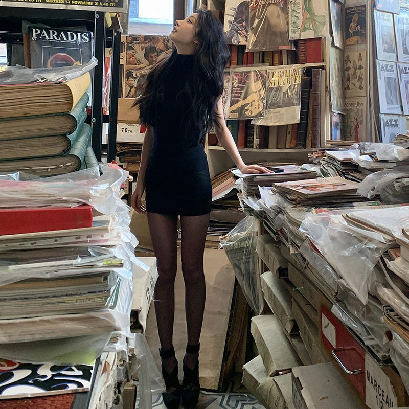 Summer Women's Temperament High Collar Skirt