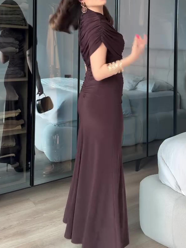 Elegant Ruched Bodycon Dress