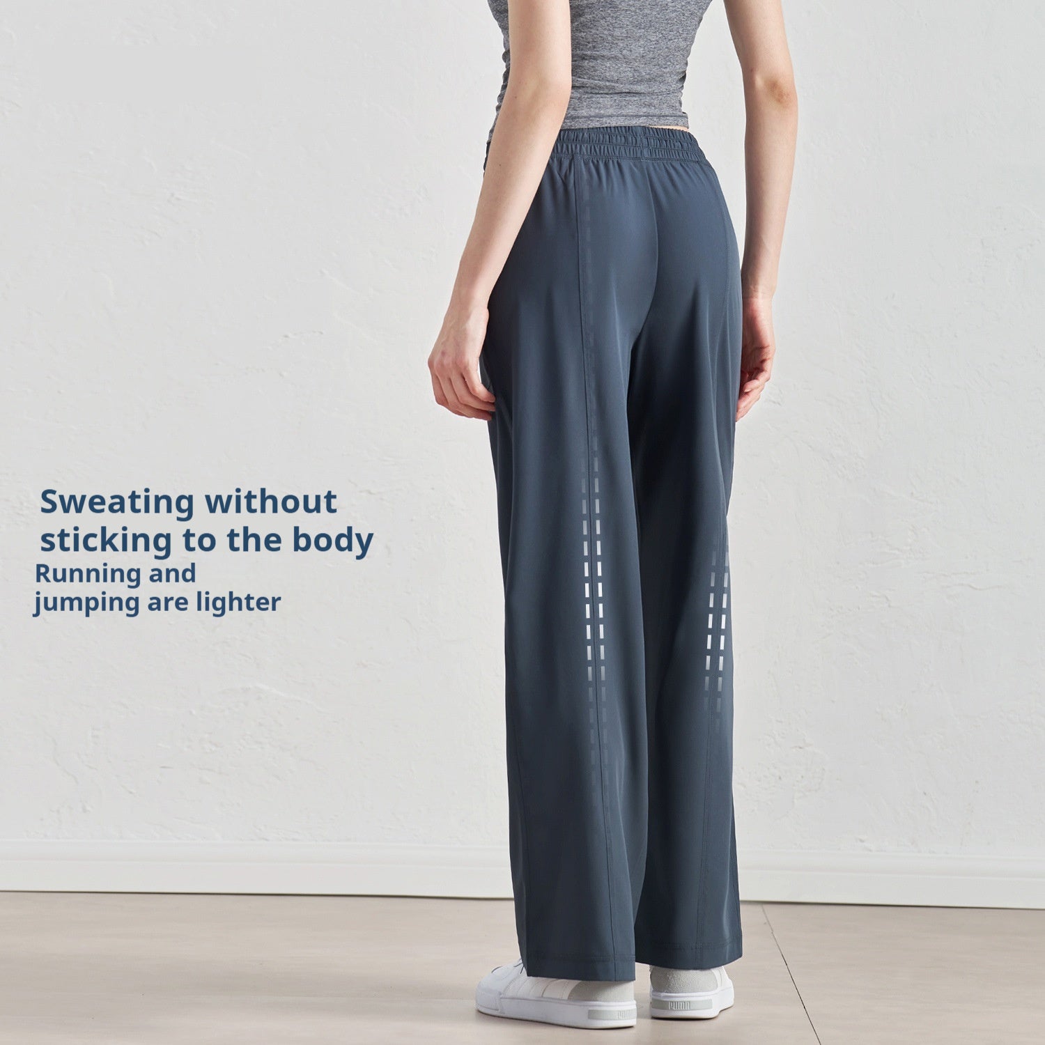 Pleated Baggy Straight Trousers Widened High Waist Wide Leg Drawstring Paratrooper Pants