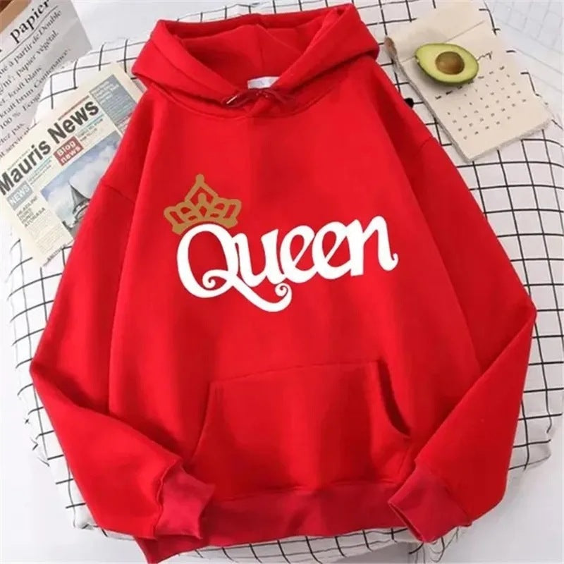 QUEEN Print Hoodies Fleece Hooded Sweatshirt