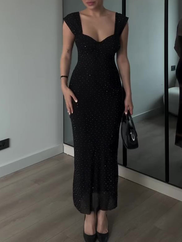 Sexy Diamond-studded Slip Dress