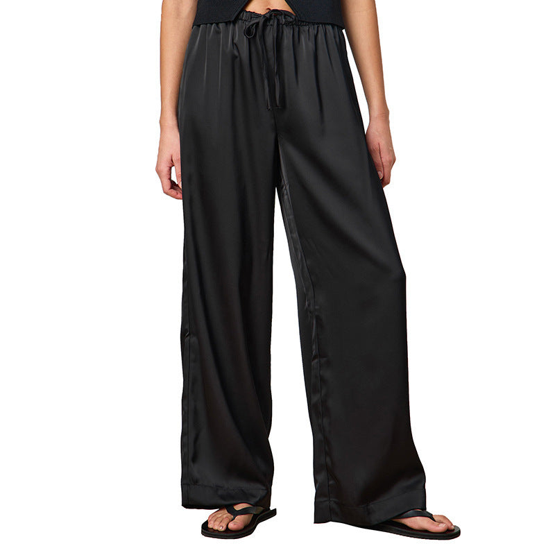 Women's Lace-up Wide-leg Trousers