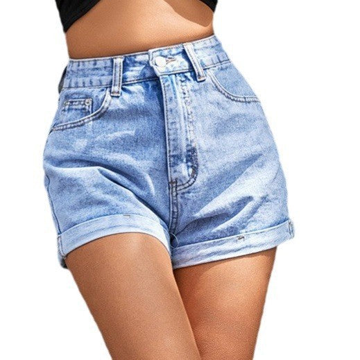 Loose Wide-leg Denim Shorts