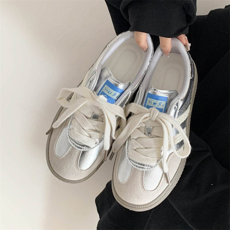 Retro Casual White Sneakers For Women versatile And Perfect For Sports